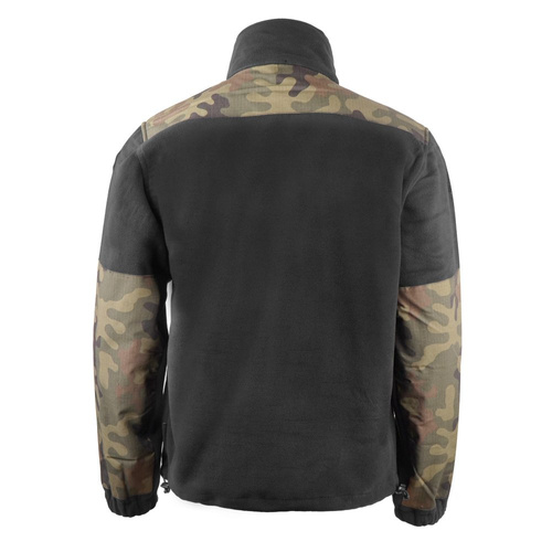 Texar - Bluza polarowa Grom - Czarna / PL Camo - 03-FLG-CO-BL