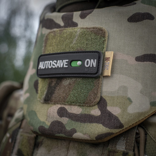 M-Tac - Naszywka Autosave PVC - 3D - Czarna - 51116702