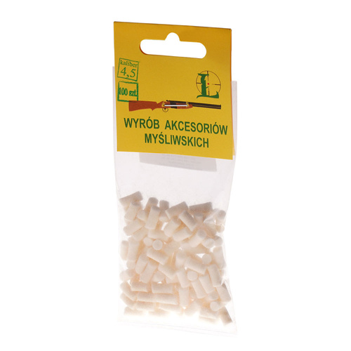 Łuszczek - Przecieraki filcowe do broni pneumatycznej - 4,5mm - 100 sztuk - 4-004 - 4,5