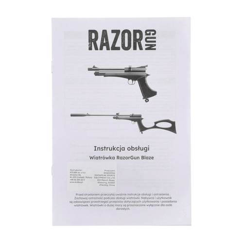 RazorGun - Pistolet wiatrówka Blaze - 5,5 mm - CO2 - Czarny - CP2 5,5