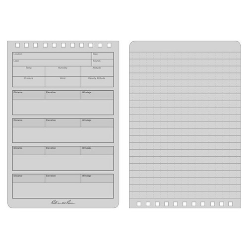 Rite in the Rain - Notes wodoodporny strzelecki DOPE - 4 x 6" - D746 - Czarny