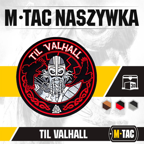 M-Tac - Naszywka 3D PVC Til Valhall - Czarny / Czerwony - 51142332
