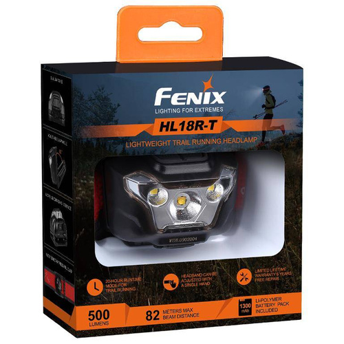 Fenix - Latarka czołówka LED HL18R-T z akumulatorem 1300 mAh - 500 lumenów - 039-476