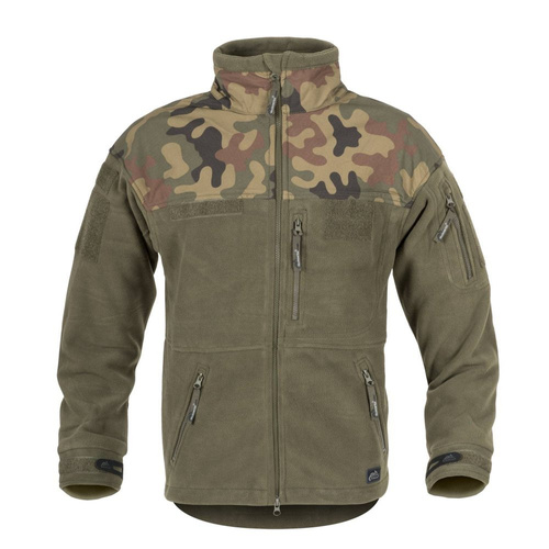 Helikon - Bluza polarowa Infantry - Olive Green/PL Woodland - BL-INF-HF-18