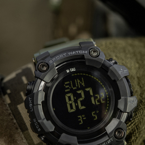 M-Tac - Zegarek taktyczny 2037 - LED - 5 ATM - Zielony - 50007001