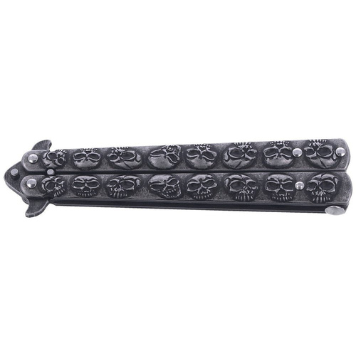Martinez Albainox - Nóż motylkowy Balisong Skulls Stone Wash - 02184