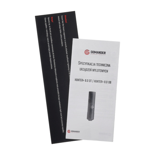 Gomander - Tłumik do broni myśliwskiej Hunter 8.0 OB gen2 - Nasuwany - Gwint M15x1 - Czarny - TB0.9670_2-M15