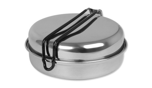 Mil-Tec - Menażka z zestawem biwakowym - Stalowa - 14646000