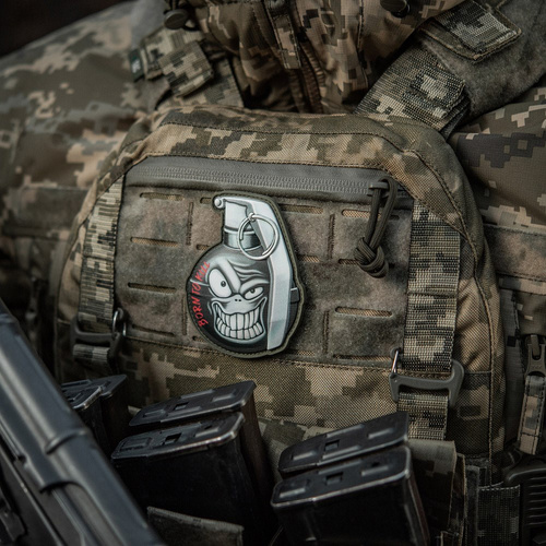 M-Tac - Naszywka M67 Szalony - PVC 3D - Czarny/Biały - 51139100