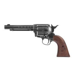 Umarex - Rewolwer wiatrówka CO2 Colt SAA .45-5.5" - 4,5 mm - Szary/Brązowy - 5.8320