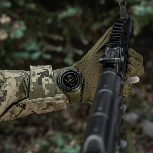 M-Tac - Zegarek taktyczny 2166 - LED - 5 ATM - Zielony - 50008001