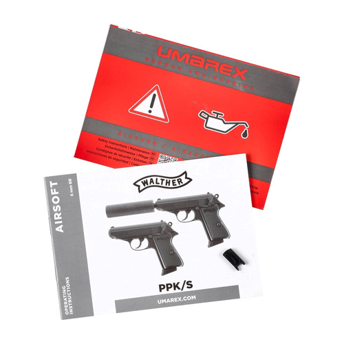 Umarex - Replika ASG pistoletu Walther PPK/S - Green Gas - Czarna - 2.6557
