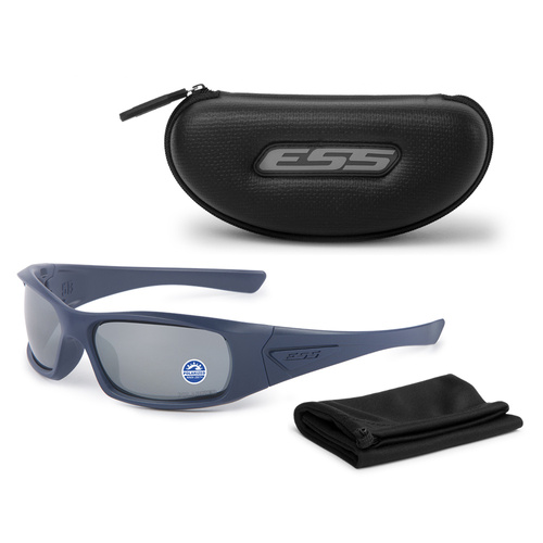 ESS - Okulary przeciwsłoneczne 5B - Matte Navy - Polaryzacyjne Mirrored Gray - EE9006-19