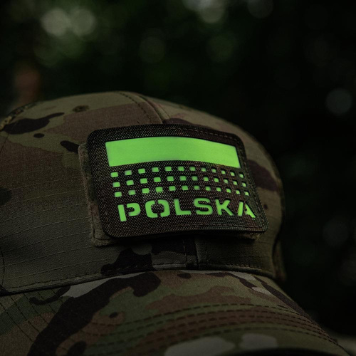 M-Tac - Naszywka Z Flagą i Napisem Polska - Laser Cut - Piksele/Prostokąt - Multicam / Fluo - 51007208