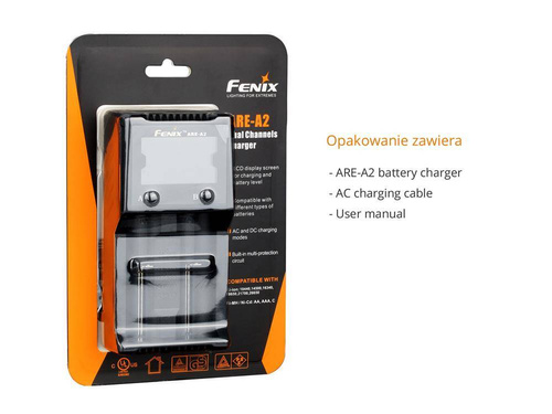 Fenix - Ładowarka do akumulatorów uniwersalna - 9 typów - ARE-A2