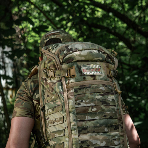 M-Tac - Naszywka Z Flagą i Napisem Poland - Laser Cut - Piksele - Czerwony / MultiCam / Biały - 51006108