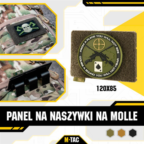 M-Tac - Panel MOLLE na naszywki - 120 x 85 mm - Oliwkowy - 10121001