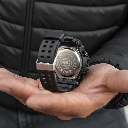 M-Tac - Zegarek taktyczny 2037 - LED - 5 ATM - Czarny - 50007002