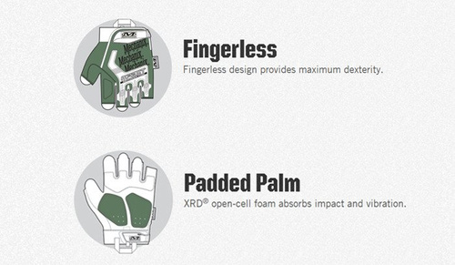 Mechanix - Rękawice taktyczne M-Pact Fingerless Covert Glove - Bez palców - MFL-55