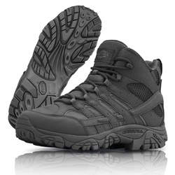 Merrell - Buty wojskowe Moab 2 Mid - Wodoodporne - Czarny - J15853