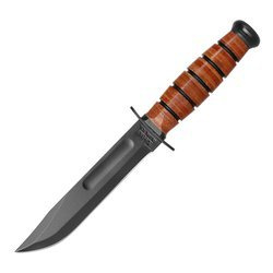 Ka-Bar 1250 - Nóż wojskowy Short USMC - Pochwa skórzana