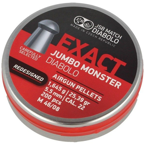 JSB - Śrut do wiatrówki Exact Jumbo Monster ReDesigned - 5.52 mm - 200 szt - 546388-200