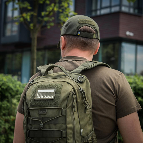 M-Tac - Naszywka Z Flagą i Napisem Polska - Laser Cut - Piksele/Prostokąt - Ranger Green / Fluo - 51007223