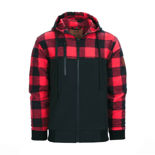 Fostex - Bluza z kapturem Lumbershell Jacket - Czarno/Czerwona - 129535