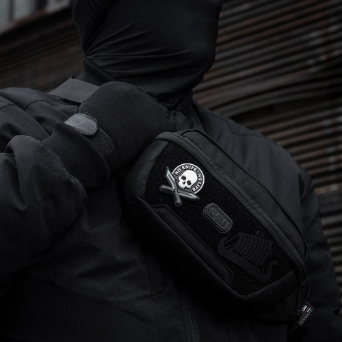 M-Tac - Naszywka 3D PVC No Knife - No Life - Czarny / Biały - 51128236