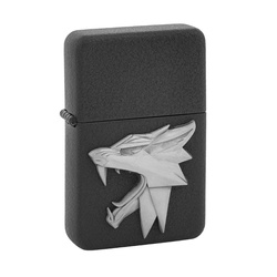 Tasman - Zapalniczka benzynowa Głowa Wilka - Czarny - Q310325