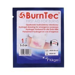 KIKGEL - Sterylny opatrunek hydrożelowy, schładzający na oparzenia BurnTec - 5 x 5 cm - NN-MKI-K05A-001