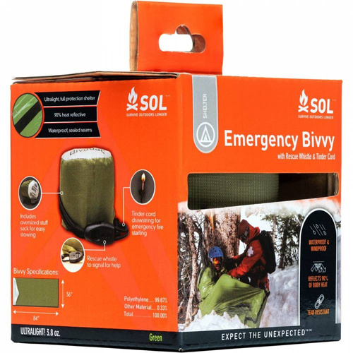 SOL - Śpiwór ratunkowy Emergency Bivvy - Zielony OD - 0140-1140