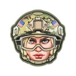 M-Tac - Naszywka Emoji USA Girl №3 - PVC 3D - Camo - 51354005