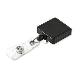 KEY-BAK - Retraktor Retract-A-Badge ID Square with Clip - 0200-107