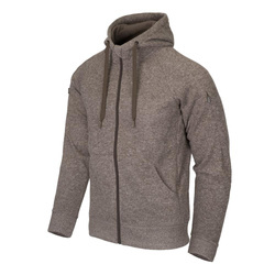 Helikon - Bluza z kapturem Covert Tactical Hoodie - Fullzip - Jasnobrązowy melanż - BL-CHF-SF-M6
