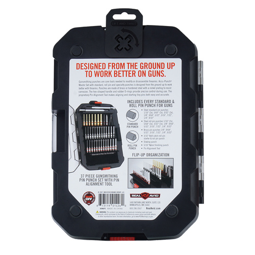 Real Avid - Zestaw wybijaków Accu-Punch Master Set - 37 części - AVMAPS