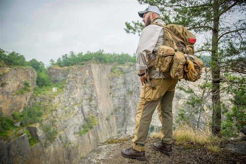 Helikon - Spodnie outdoorowe Hybrid Outback Pants® - DuraCanvas® - Taiga Green - SP-HOP-DC-09