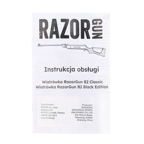 RazorGun - Wiatrówka B2 Classic - 5,5 mm - Drewno - Brązowa - B2-4 5,5