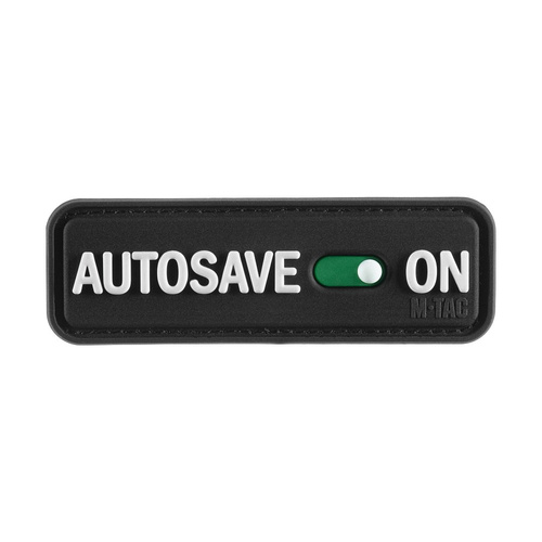M-Tac - Naszywka Autosave PVC - 3D - Czarna - 51116702