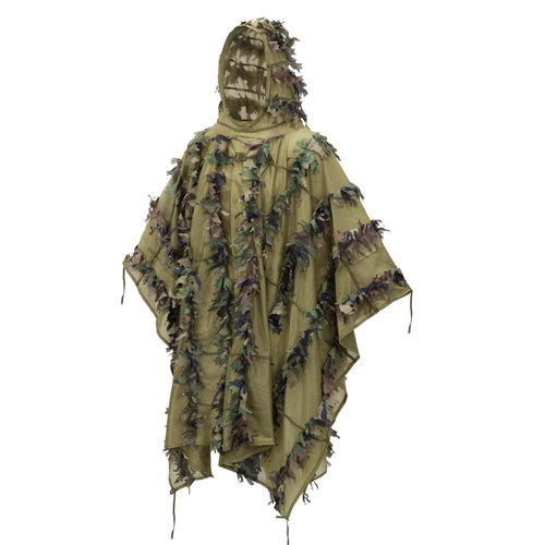 Helikon - Strój maskujący Leaf Ghillie Poncho® - US Woodland - PO-LFG-PO-03