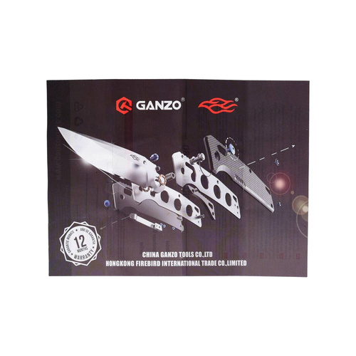 Ganzo - Nóż składany EDC G769-BK - D2 - Czarny - G769-BK