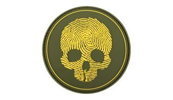 101 Inc. - Naszywka 3D - Fingerprint Skull - Żółty - 444130-7209