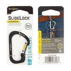 Nite Ize - Karabinek SlideLock® Carabiner Stainless Steel #3 - Czarny - CSL3-01-R6