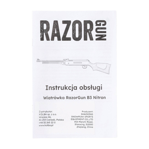 RazorGun - Wiatrówka sprężynowa B3 Nitron - 5,5 mm - Brązowa - B3-3 5,5 mm