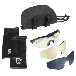 Bolle Tactical - Okulary balistyczne MY6 Eyeshield - Platinum - Trzy wizjery - MY6EST72W