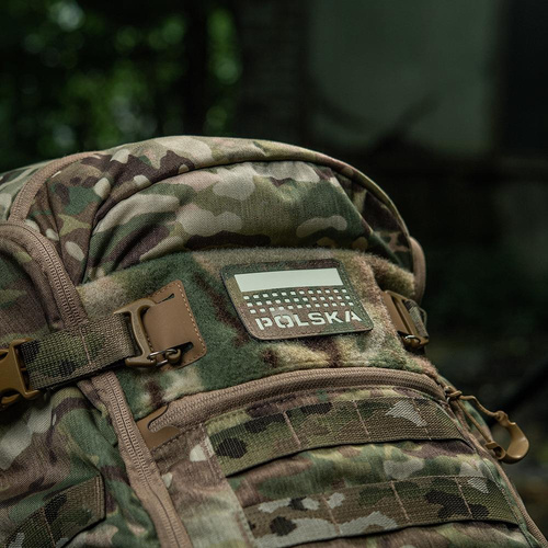 M-Tac - Naszywka Z Flagą i Napisem Polska - Laser Cut - Piksele/Prostokąt - Multicam / Fluo - 51007208