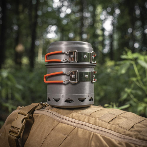 M-Tac - Menażka z radiatorem na kuchenkę gazową - Zielona - MTC-DM-FMC-217