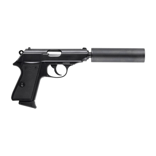 Umarex - Replika ASG pistoletu Walther PPK/S SD - Green Gas - Czarna - 2.6558