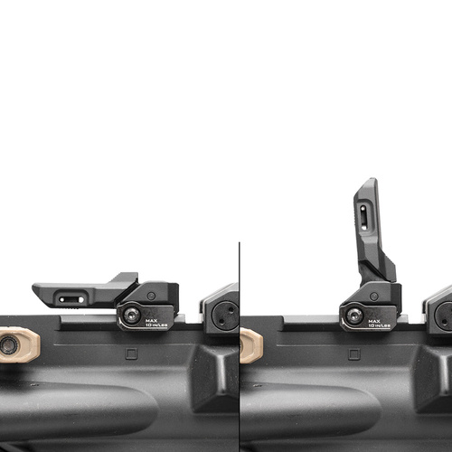 Strike Industries - Celownik przeziernikowy Strike Polymer Backup Sights - Składany - Picatinny - Czarny - SI-SPBUS