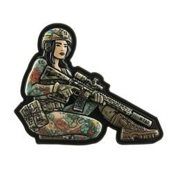 M-Tac - Naszywka Tactical Girl №2 Yakuza - PVC - Czarne włosy - Pełny kolor - 51116212